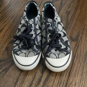 Black coach sneakers size 6